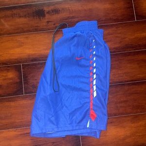 Blue Nike shorts